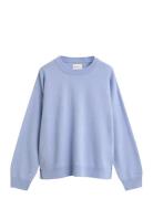 GANT Superfine Lambswool C-Neck Blå