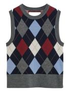GANT Argyle C-Neck Vest Grå