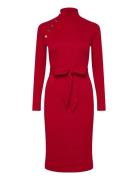 Lauren Ralph Lauren Cm 2X2 Rib-Knit Dress Röd