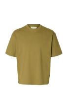 Selected Slhrelaxnorman Ss O-Neck Tee Khaki Green