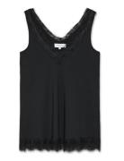 Rosemunde Rwbillie Sl Lace V-Neck Top Svart