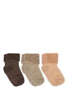 Mp Denmark Wool Baby Socks - 3-Pack Brun