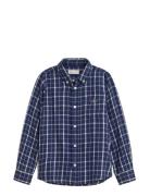 GANT Checked Flannel Bd Shirt Blå
