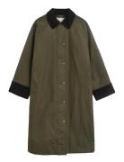 GANT Waxed Cotton Relaxed Car Coat Khaki Green