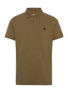 Timberland Millers River Pique Short Sleeve Polo Dark Olive Khaki Gree...