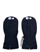 Color Kids Mittens W. Zipper Svart