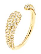 By Jolima C Shape Crystal Ring Guld
