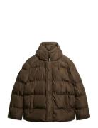 Superdry Hooded 5 Baffle Sports Puffer Brun