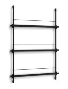 MOEBE Box Set, Magazine Shelving Ms.115.1, Oak Shelves, Stainless Stee...