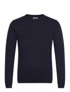 Lindbergh 100% Recycle Knit Round Neck Blå