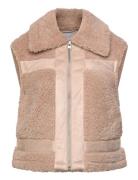 Minus Msalda Faux Fur Vest Beige