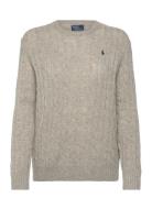 Polo Ralph Lauren Cable Wool-Cashmere Crewneck Sweater Grå