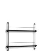 MOEBE Box Set, Magazine Shelving Ms.65.1, Black Shelves, Black Legs Sv...