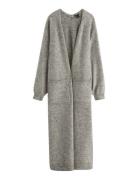 Lindex Stickad Lång Cardigan Grå