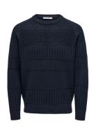 ONLY & SONS Onsalkan Reg Crew Knit Marinblå
