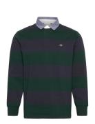 GANT Reg Chambray Stripe Heavy Rugger Grön