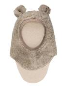 Huttelihut Balaclava Ears Wool Teddy Beige