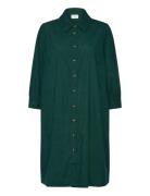 Kaffe Curve Kcverana Shirt Dress Grön