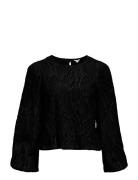 Object Objlucie L/S Re O-Neck Top Noos Svart