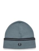 Fred Perry Twin Tipped Merino Wool Beanie Blå