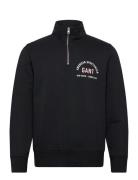 GANT Printed Graphic Half Zip Svart