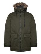 Jack & J S Jjcharlie Detachable Faux Fur Parka Grön