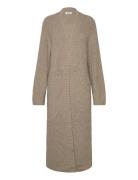 Monki Maxi Knitted Cardigan Beige