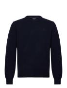 Hackett London Lambswool Crew Marinblå
