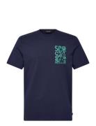 Scotch & Soda Regular Fit Left Chest Logo T-Shirt Marinblå