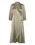 A-View Peony 3/4 Sleeve Dress Khaki Green