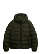 Superdry Hooded Sports Puffer Jacket Khaki Green