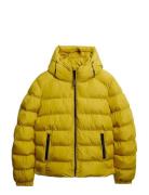Superdry Hooded Sports Puffer Jacket Gul