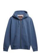 Superdry Essential Logo Zip Hoodie Hb Blå