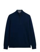 Superdry Wool Blend Half Zip Jumper Marinblå