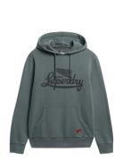 Superdry Heritage Brand Relaxed Hood Blå