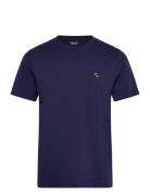 Abercrombie & Fitch Life Like Moose Icon Crew Tee Marinblå