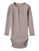 Wheat Rib Body L/S Lotta Lila