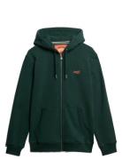 Superdry Essential Logo Zip Hoodie Hb Grön