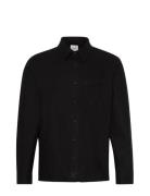 Calvin Klein Ls Solid Silk Wool Easy Shirt Svart