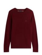 Tommy Hilfiger Lambswool Crew Neck Burgundy
