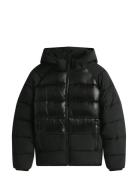 Tommy Jeans Tjm Hooded Gloss Matt Puffer Ext Svart