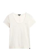 Superdry Scoop Neck Tee Vit