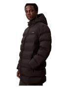 Calvin Klein Ls Bonded Chnnld Long Hooded Puf Svart