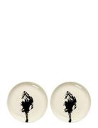 Serax Plate S White Artichoke Black Feast By Ottolenghi Set/2 Multi/pa...