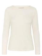 My Essential Wardrobe Mwrita Boatneck Ls Blouse Kräm