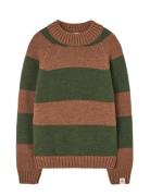 THE ANIMALS OBSERVATORY Stripes Brown Boxfish Sweater Brun