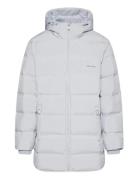 Calvin Klein Ls Bonded Chnnld Long Hooded Puf Grå
