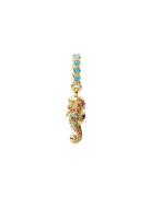 Pandora Seahorse 14K Gold-Plated Dangle With Clear Cubic Zirconia, Cap...