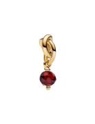 Pandora 14K Gold-Plated Dangle With Salsa Red Crystal Guld