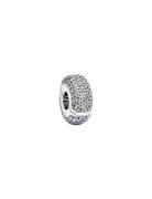 Pandora Sterling Silver Clip With Clear Cubic Zirconia And Silic Grip ...